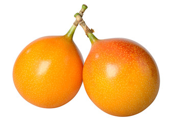 Tropical fruit isolated against white.
