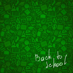 Seamless pattern back to school