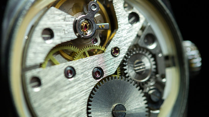 Mechanism inside an old watch - 69772256