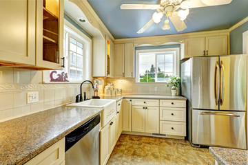 Kitchen room interior. Countryside house