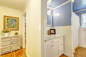 Corridor with bathroom entrance