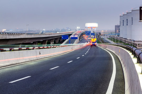 highway and modern bridge