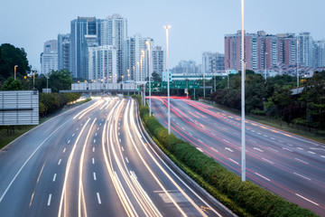 Traffic through the city