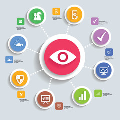 Strategy info graphic design,vector