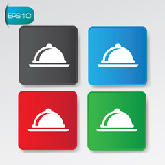 Food on buttons,vector