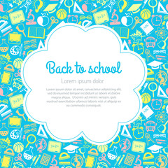 colorful seamless pattern school subjects
