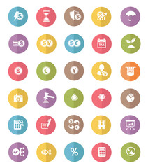 Finance icon set,color vector