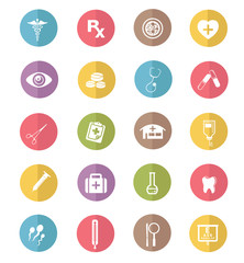Medical icon set,color vector