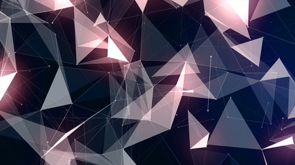 Background with geometric particles