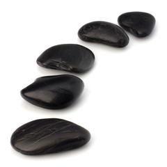 Shinny pebbles path. Spa and healthcare concept.