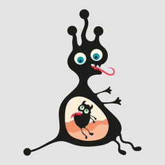 Happy monsters vector images. Set 17