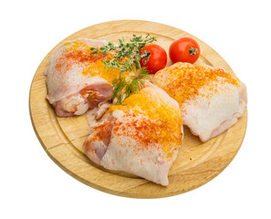 Raw chicken thigh