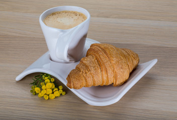 Coffee with croissant