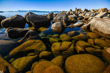 Clear water at Tahoe Lake