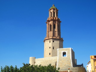 Fototapeta na wymiar Mudéjar tower Jerica Spain