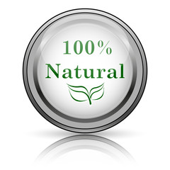 100 percent natural icon