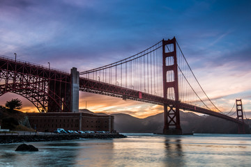 Fototapeta na wymiar Golden Gate Bridge sunset