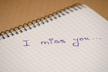 I miss you...