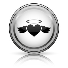 Heart angel icon