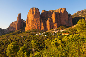 Mallos de Riglos in Huesca Aragon, Spain