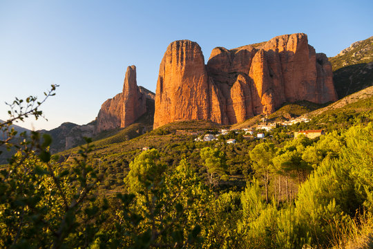 Mallos de Riglos in Huesca Aragon, Spain