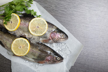 Frische Forelle mit Limone