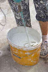 use mixing paddle for mix © kalpis