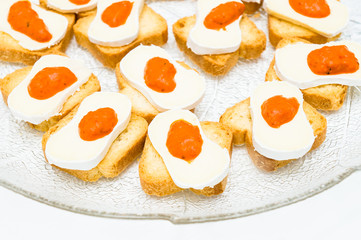 Selection of various canape