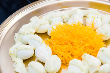 quail eggs and egg yolk