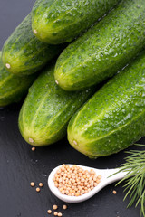 Fresh gherkins