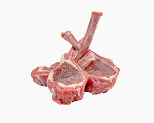 Raw lamb cutlets