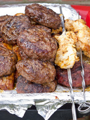 Burgers and chicken