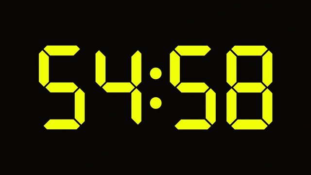 Digital clock count from zero to sixty - LED display