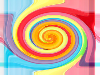 Obraz premium Colorful twirling strip abstract background