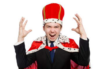 Concept of king businessman with crown