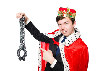 Concept of king businessman with crown