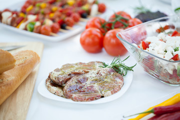 Delicious food before grill