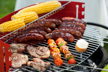 Snacks on a grill