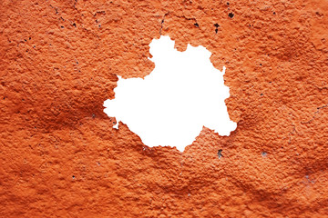 Background of old orange painted wall