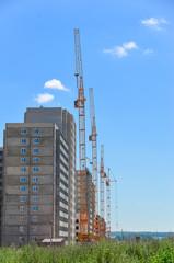 Construction site of modern building