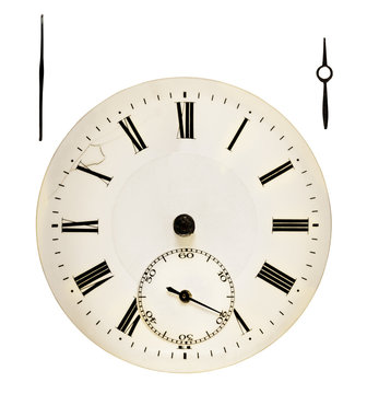 Clock face and arrows