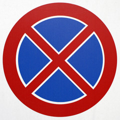 Obraz premium No parking traffic sign above white background
