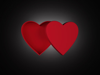 Heart shaped gift box