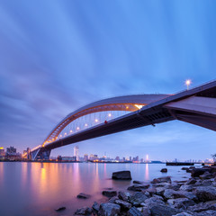 Bridge at night at