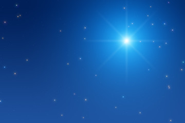 North star on a midnight sky.