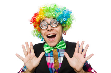 Clown isolated on the white background