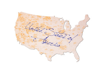 USA - Old paper with handwriting