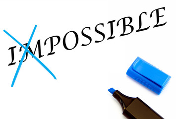 The word Impossible changed to possible