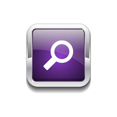 Search Rounded Corner Square Purple Vector Web Button Icon