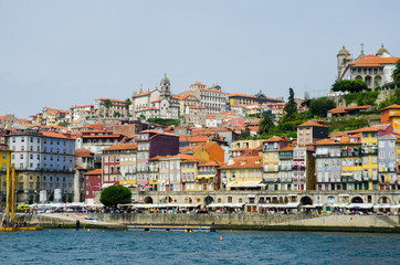 Fototapeta premium View of Porto in Portugal on bright summer day